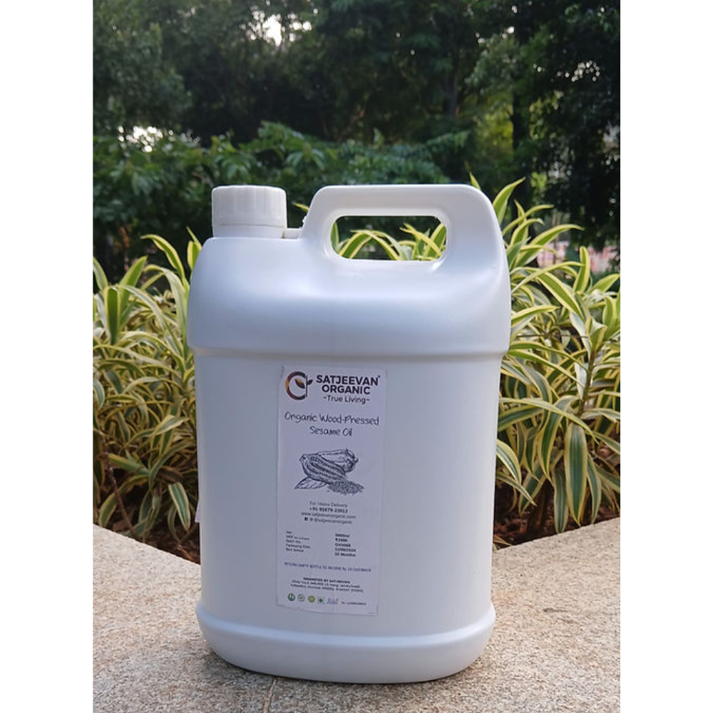 Satjeevan Organic Wood-Pressed Sesame Oil 