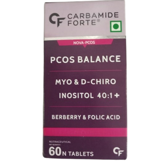 Carbamide Forte PCOS Support Tablets with Myo-Inositol to D-Chiro-Inositol 40:1 