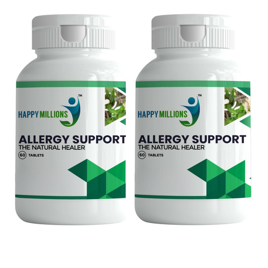 HappyMillions Allergy Support Tablets | Natural Relief from Seasonal Allergies 