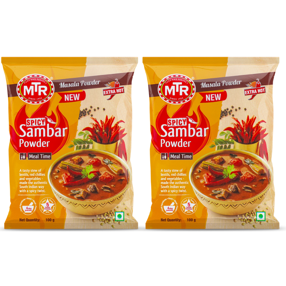 MTR Spicy Sambar Powder | Bold & Fiery South Indian Sambar Mix 
