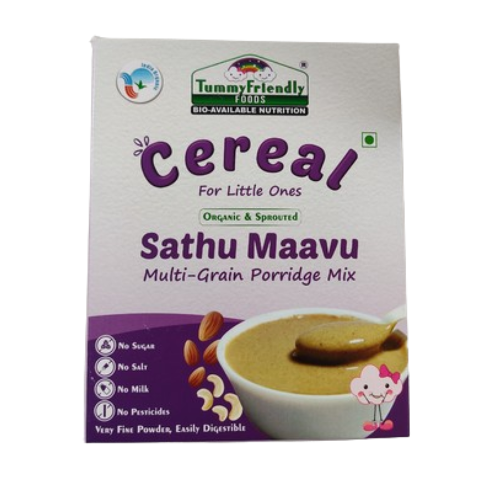 TummyFriendly Foods Organic Sprouted Sathu Maavu Porridge Mix ,Made of Sprouted Ragi, Whole Grains, Pulses & Nuts  Grab2Buy TummyFriendly Foods Grab2Buy