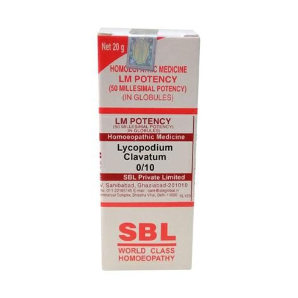 SBL Homeopathy Lycopodium Clavatum LM Potency 