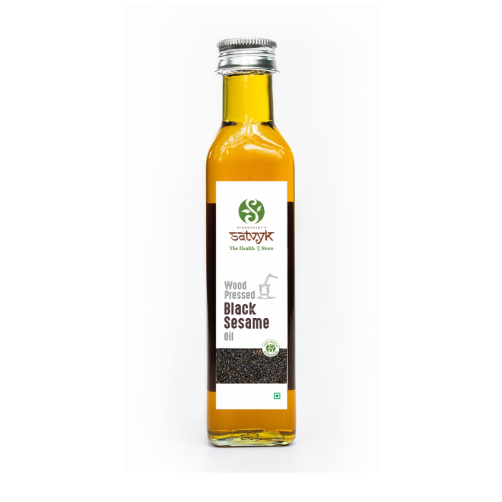 Siddhagiri's Satvyk Organic Wood Pressed Black Sesame Oil (Kala Til) - Grab2buy