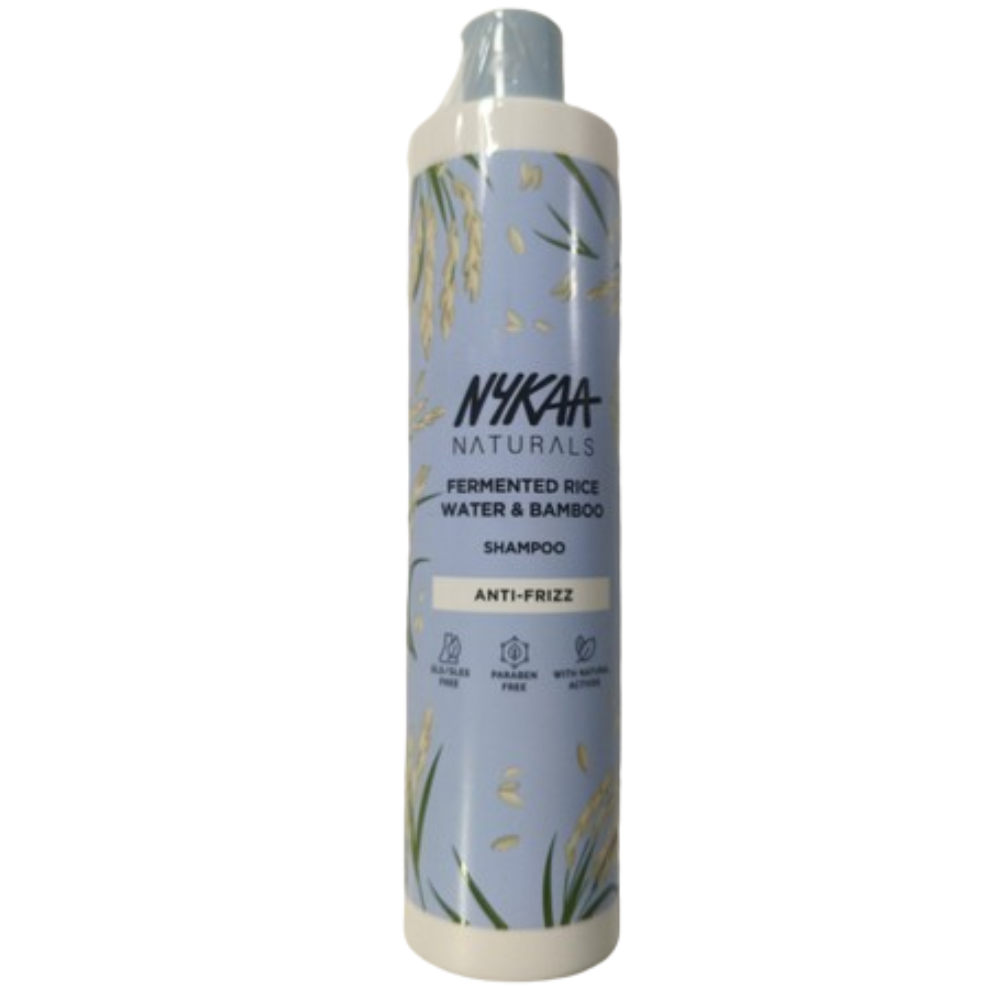 Nykaa Naturals Anti-Frizz Shampoo With Fermented Rice Water, Bamboo & Argan Oil 