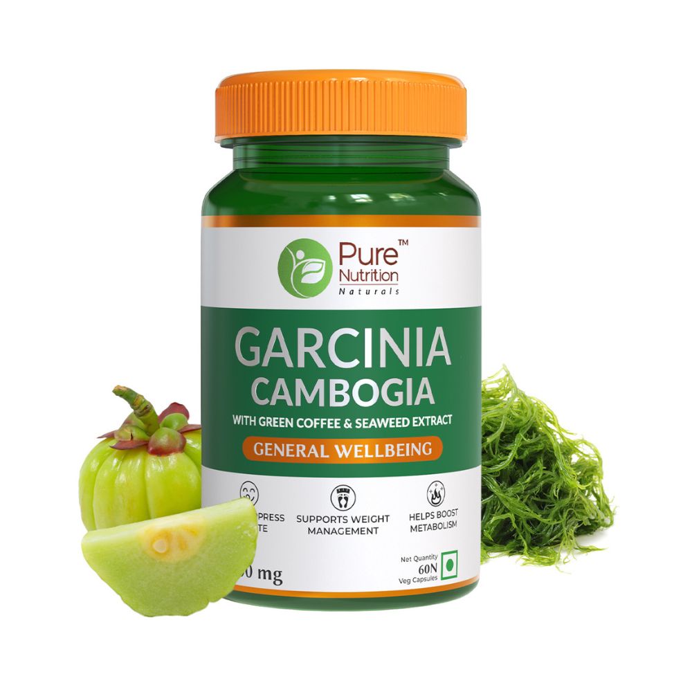 Pure Nutrition Garcinia Cambogia with Green Coffee & Seaweed Extract Capsules - Grab2buy