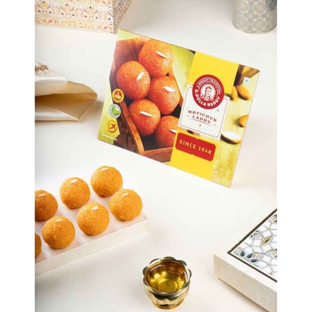Pulla Reddy Motichoor Laddu / Motichoor Laddu | Indian Sweets Motichoor Ladoo with Pure Ghee By G Pulla Reddy Sweets 