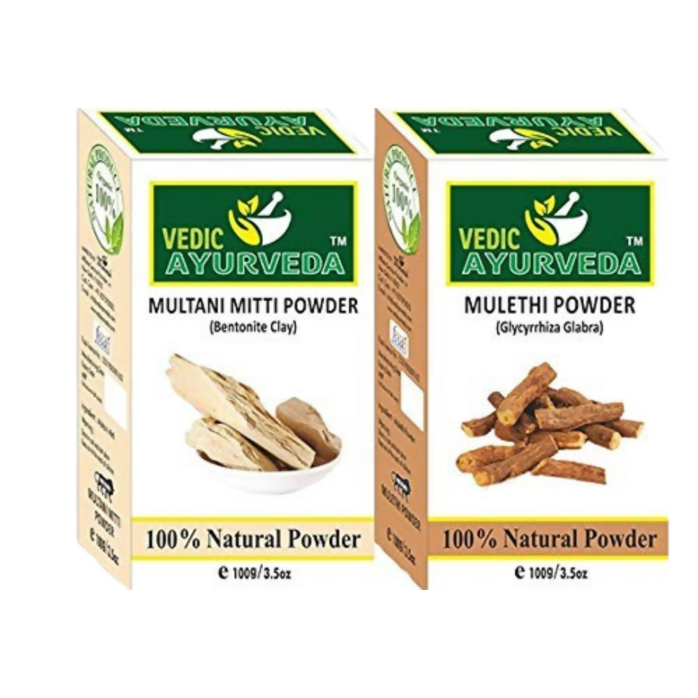 VedicAyurveda Multani Mitti Powder and Mulethi Powder  Grab2Buy VedicAyurveda Grab2Buy