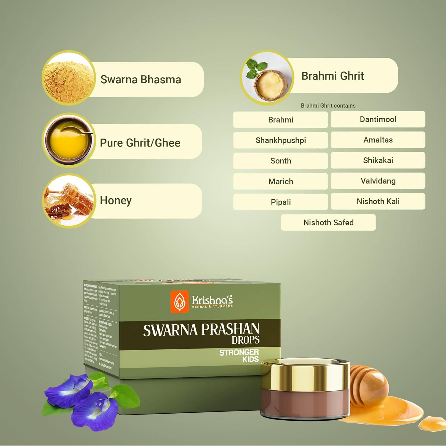 Krishna's Herbal & Ayurveda Swarnaprashan Drops For Kids 