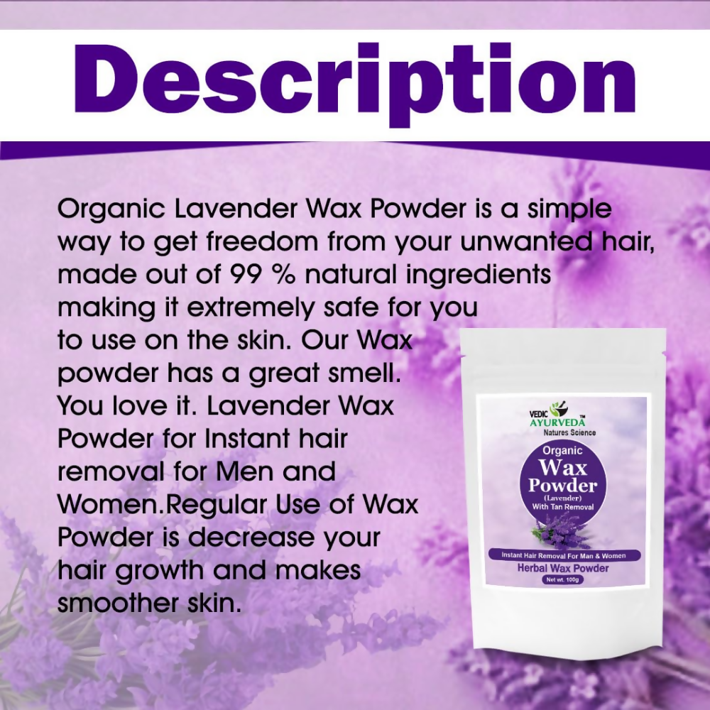 VedicAyurveda Herbal Wax Powder - Lavender  Grab2Buy VedicAyurveda Grab2Buy
