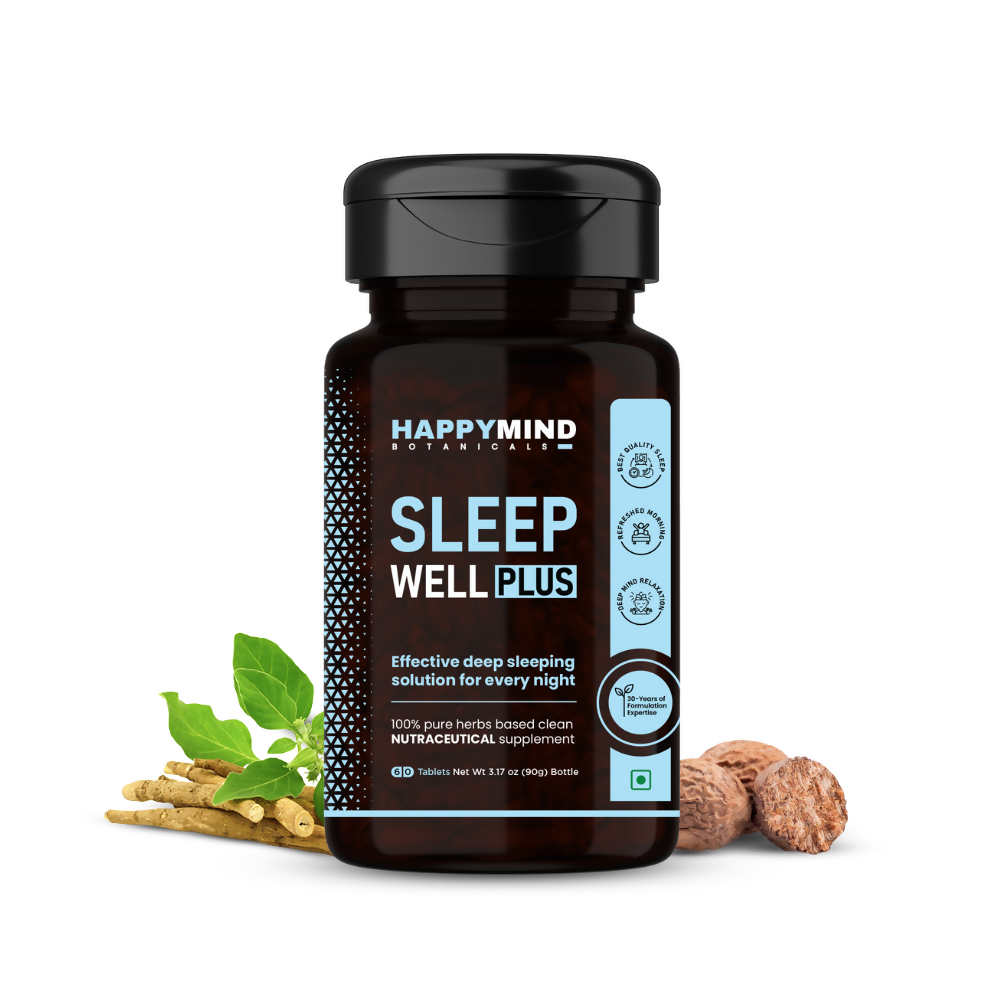 HappyMind Botanicals Sleep Well Plus Veg Tablets 