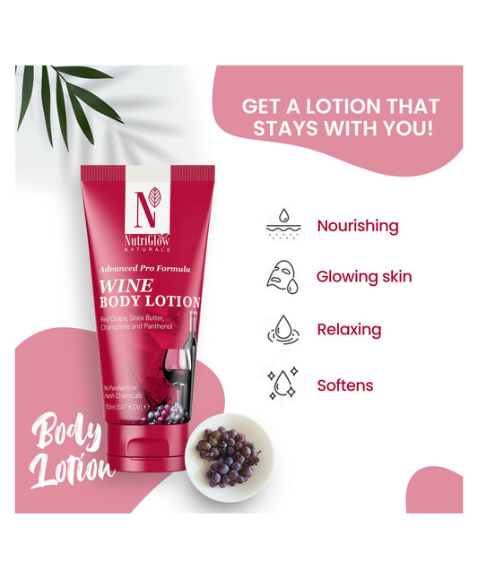 NutriGlow NATURAL'S Advanced Pro Formula Wine Body Lotion - Grab2buy