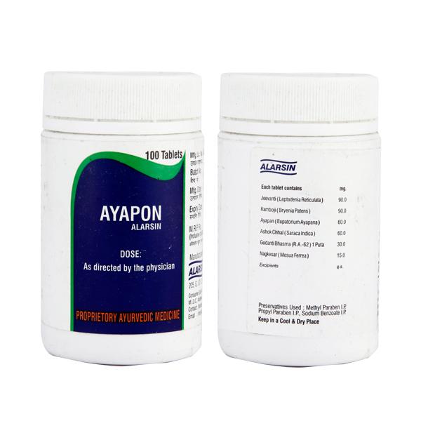 Alarsin Ayurvedic Ayapon Tablet  Grab2Buy Alarsin Grab2Buy