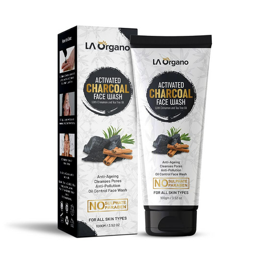 LA Organo Papaya Hydrating Face Gel with Alovera,Vit-E & Activate Charcoal Face Wash Combo - Grab2buy