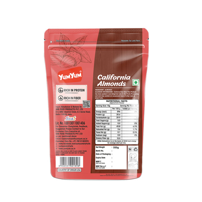 Yum Yum California Almonds Pouch  Grab2Buy Yum Yum Grab2Buy