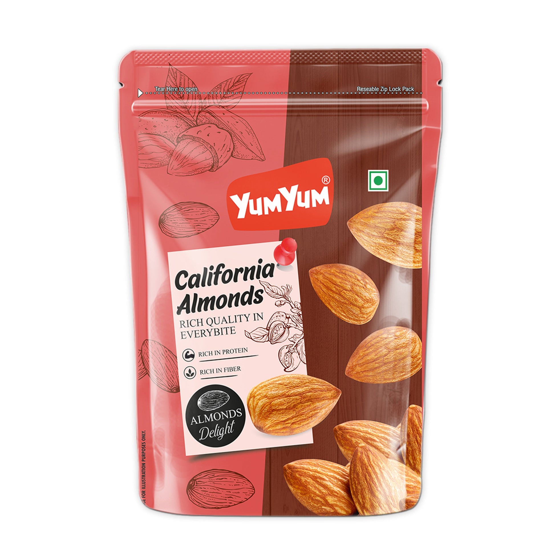 Yum Yum California Almonds Pouch  Grab2Buy Yum Yum Grab2Buy