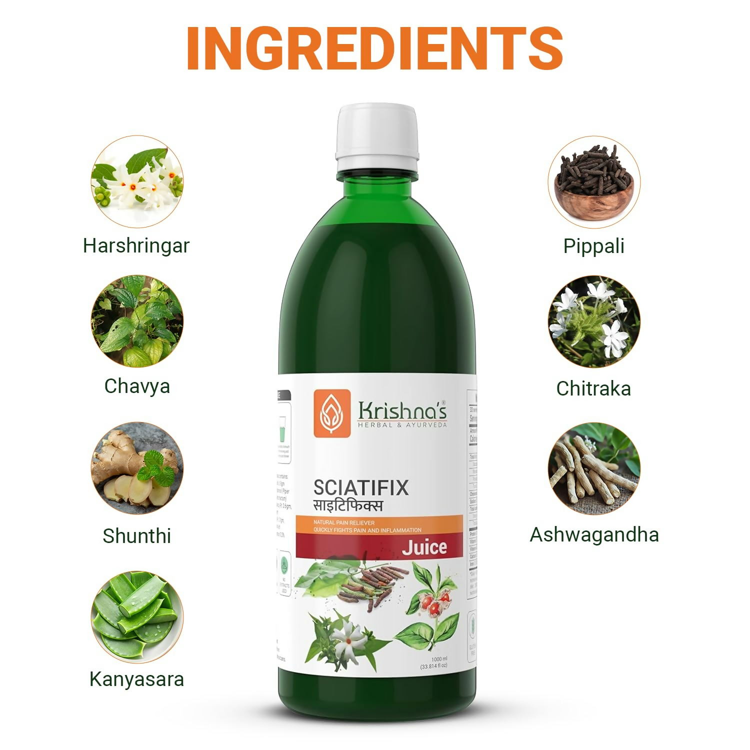 Krishna'S Herbal & Ayurveda Sciatifix Herbal Juice 