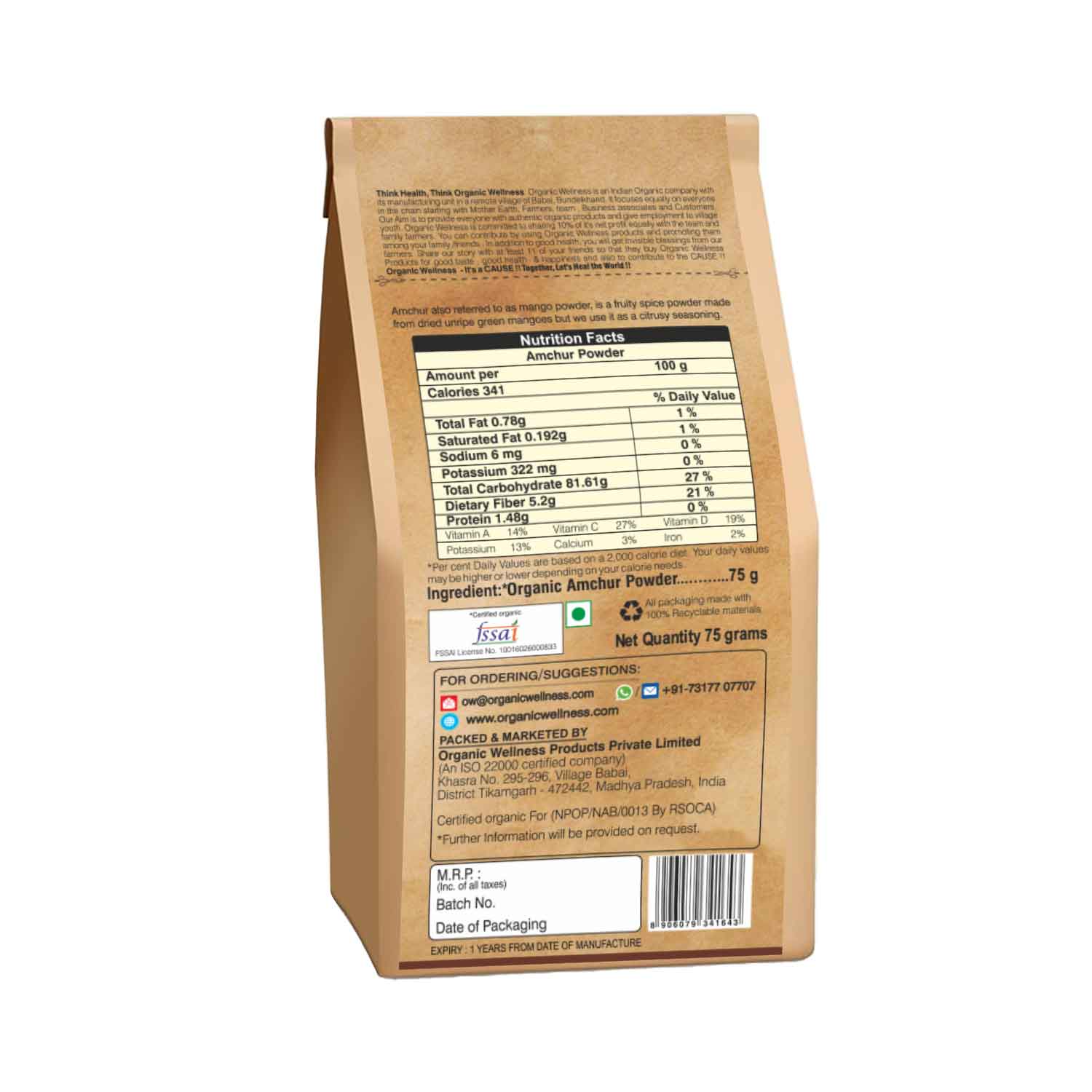 Organic Wellness Amchur Powder - Grab2buy