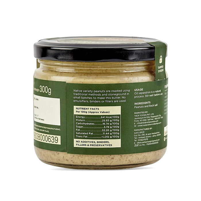 Two Brothers Organic Farms Jaggery Peanut Butter & Plain Peanut Butter-Creamy 