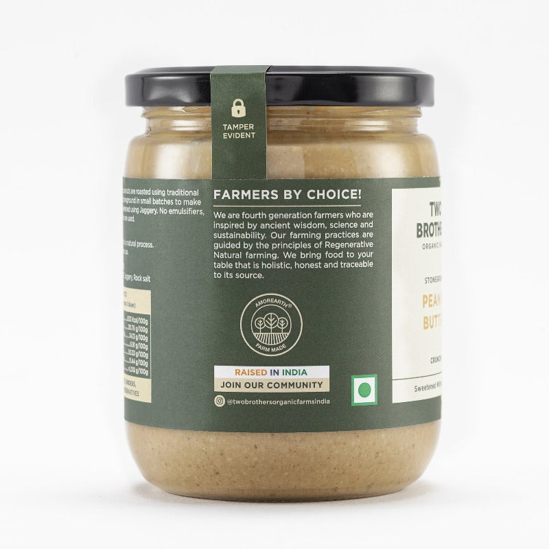Two Brothers Organic Farms Jaggery Peanut Butter & Plain Peanut Butter-Creamy 