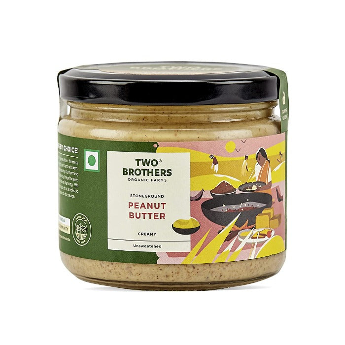 Two Brothers Organic Farms Jaggery Peanut Butter & Plain Peanut Butter-Creamy 