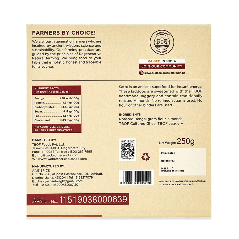 Two Brothers Organic Farms Sattu Laddu 