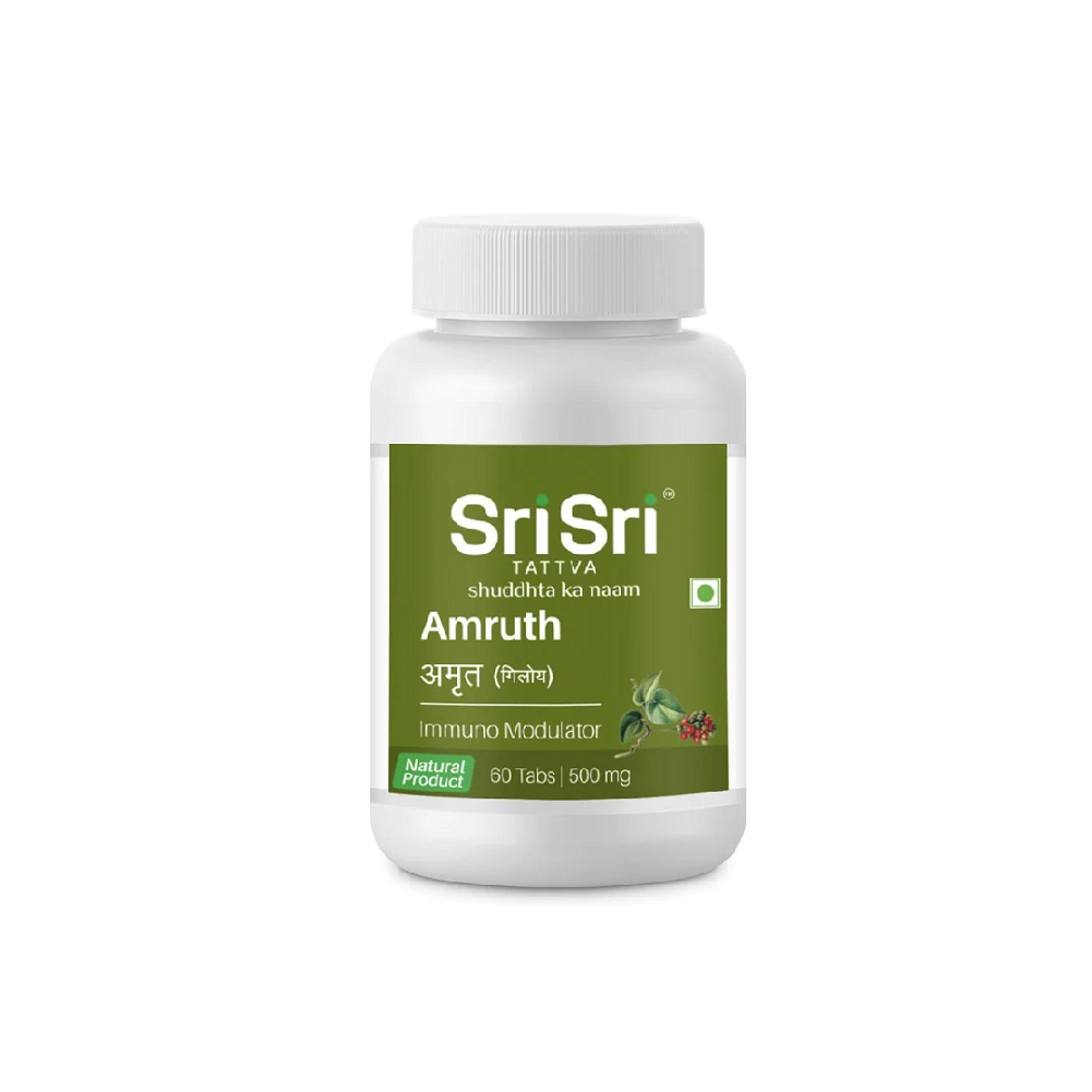 Sri Sri Tattva Ayurvedic Amruth – Immuno Modulator 60 Tabs | 500mg for Activates liver and kidney 