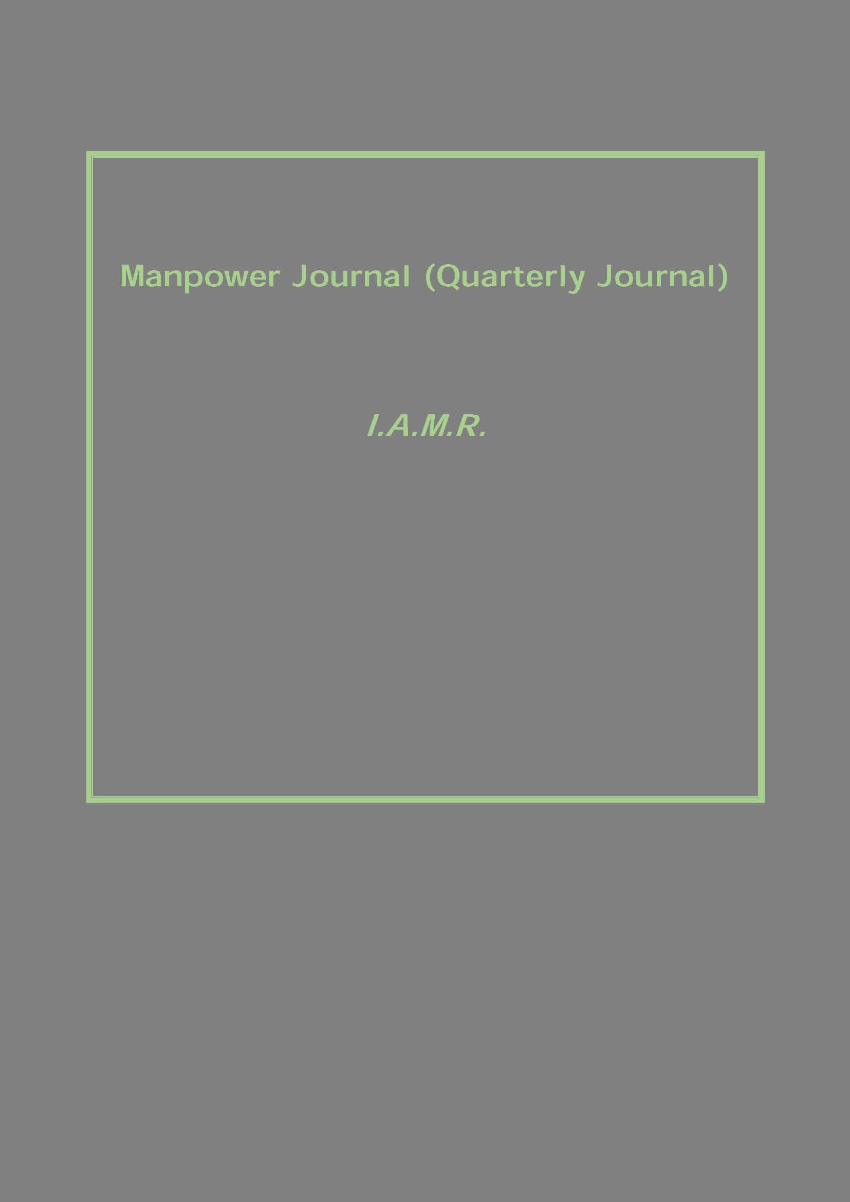 Manpower Journal (Quarterly Journal) - Gyan Books 