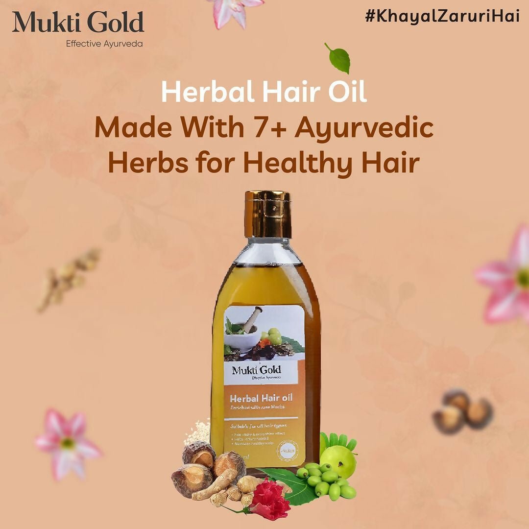 Axiom Mukti Gold Herbal Hair Oil 