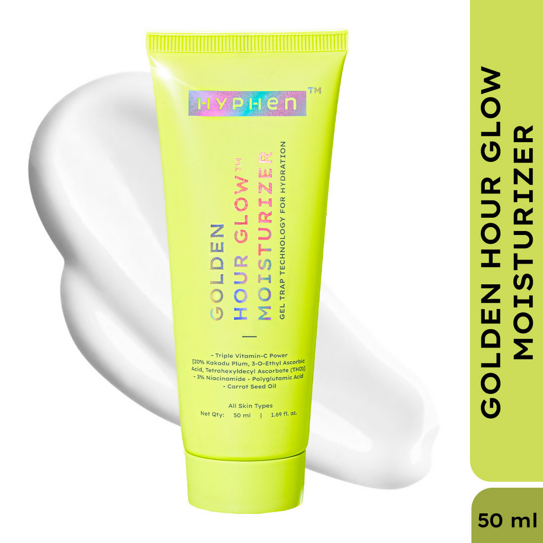 Hyphen Golden Hour Glow Face Moisturizer with Triple Vitamin C & 3% Niacinamide 
