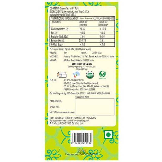 Typhoo Supporting Tulsi Green Tea Bags - Grab2buy