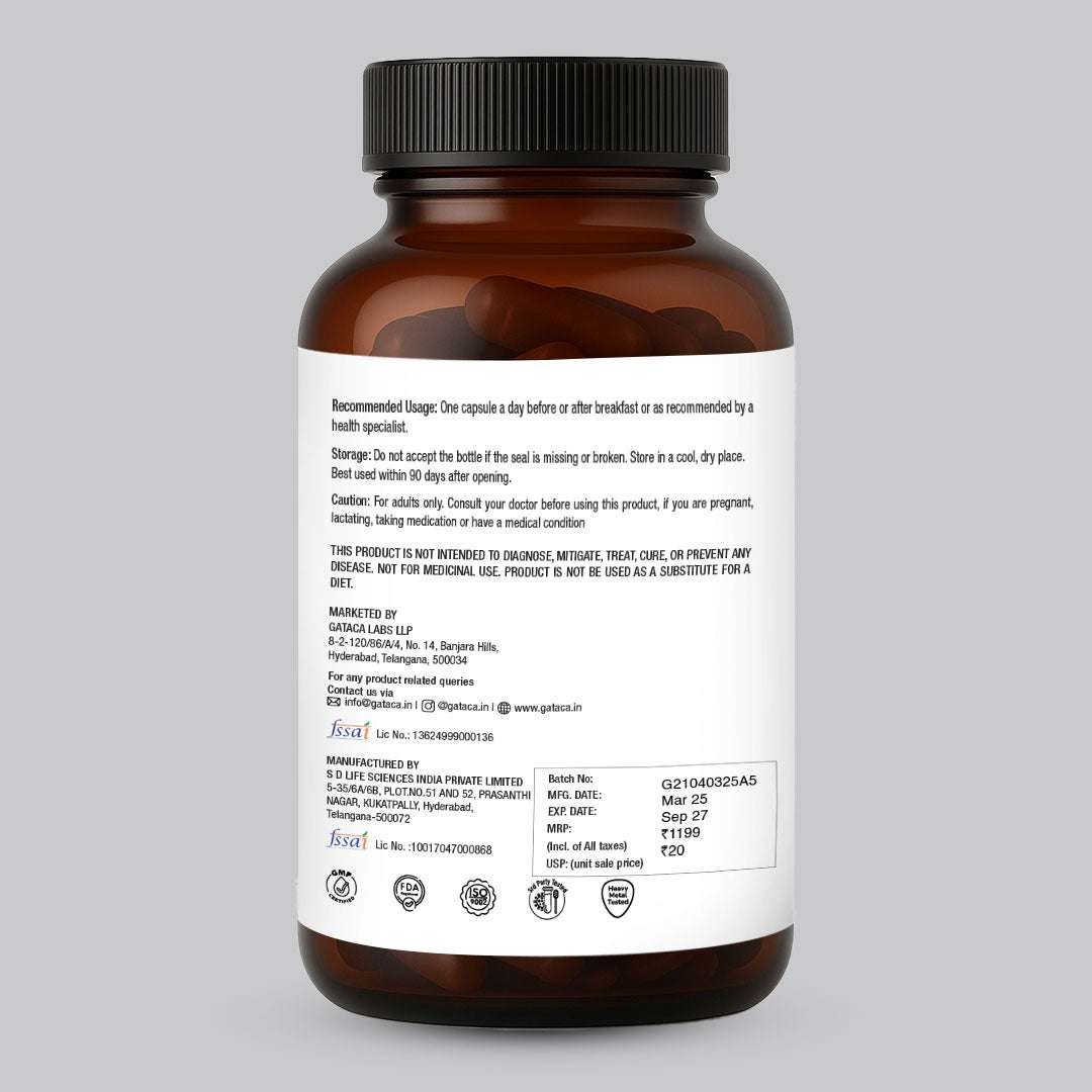 GATACA Apigenin - 50 mg Capsules for Better Sleep, More Focus, More Life 