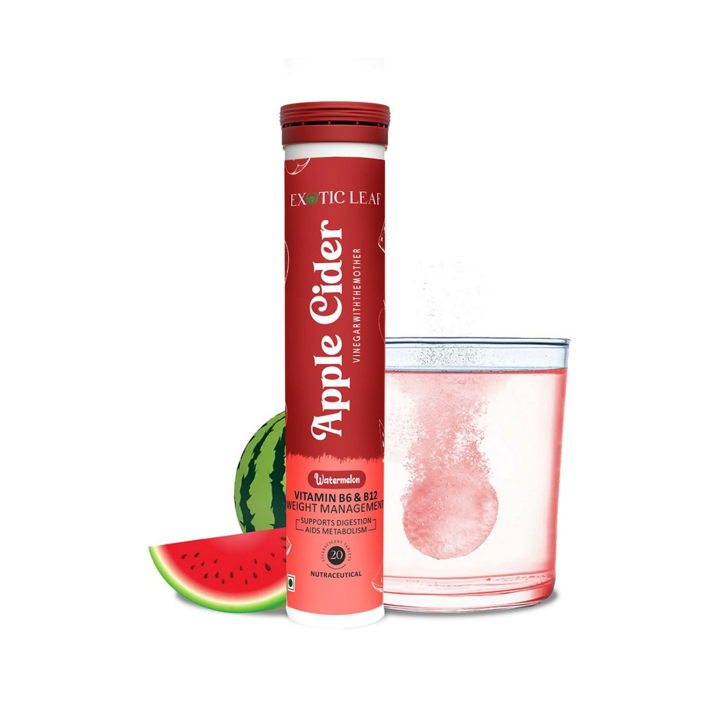 Exotic Leaf Watermelon Apple Cider Vinegar Tablets 