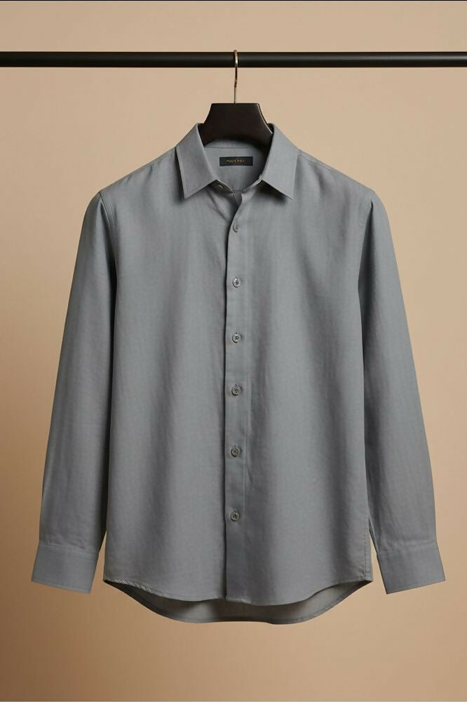 Driftline — Grey Cotton Shirt by Hilo Design