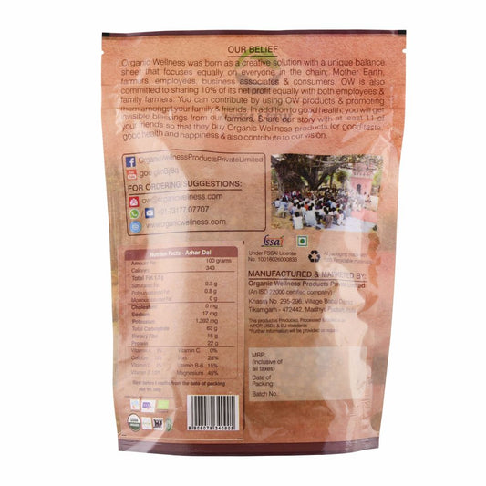 Organic Wellness Arhar Dal 