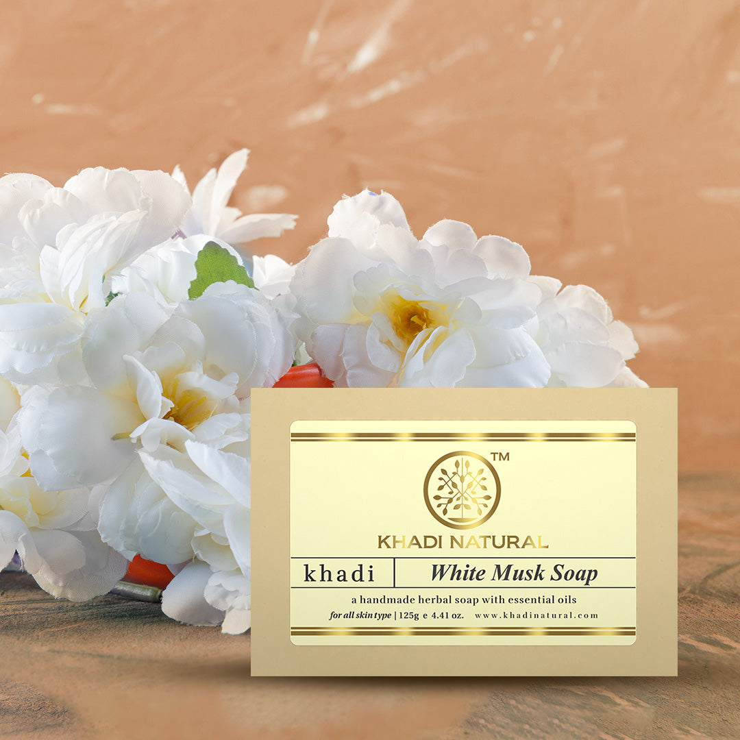 Khadi Natural Herbal White Musk Soap Combo Pack Of 5 – 125gm Each 