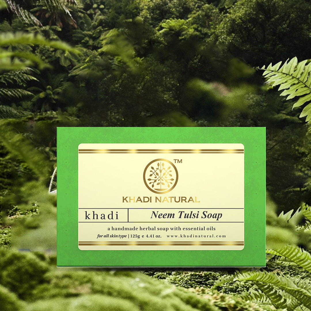 Khadi Natural Neem-Tulsi Soap Combo Pack Of 8 – 125gm Each 