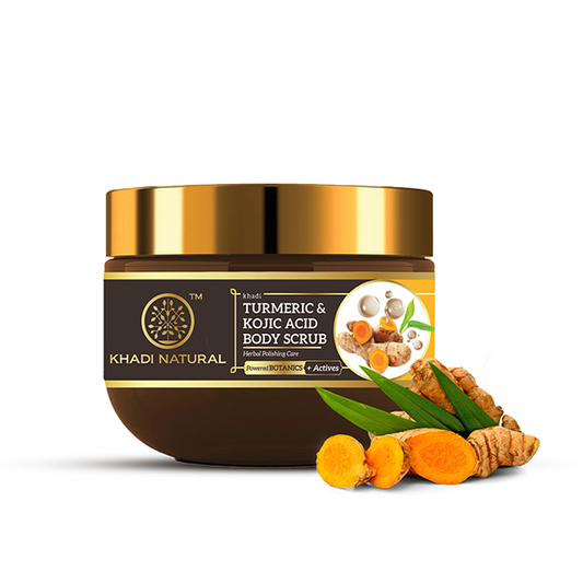 Khadi Natural Powered Botanics Turmeric & Kojic Acid Body Scrub – 200gm 