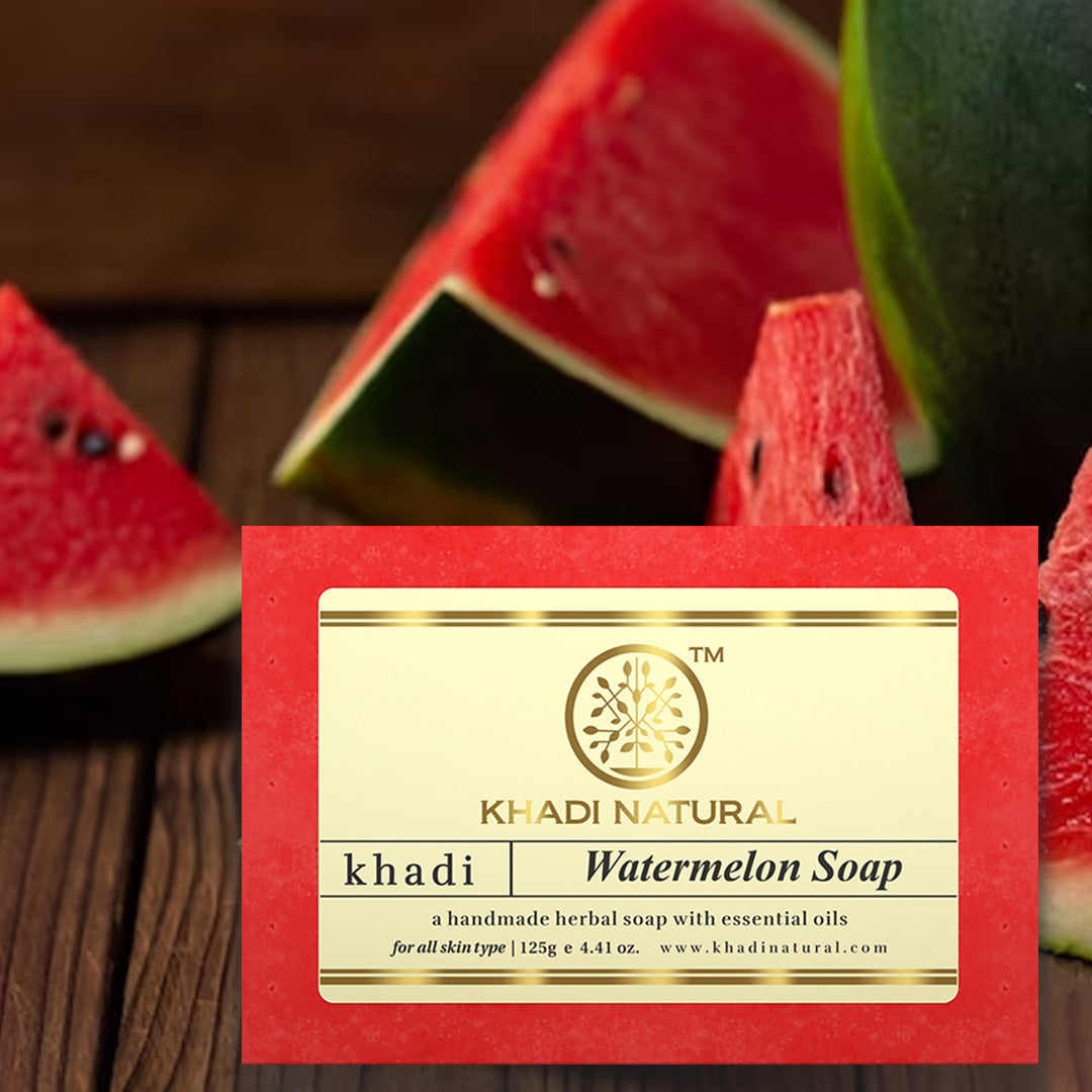 Khadi Natural Herbal Watermelon Soap Combo Pack Of 3 – 125gm Each 