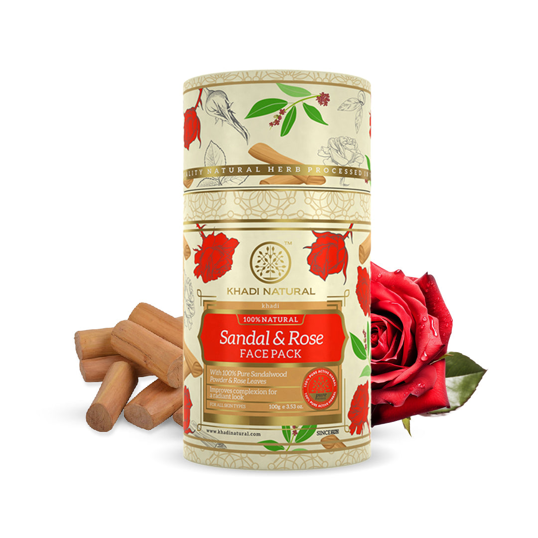 Khadi Natural Sandalwood & Rose Face Pack - 100gm 