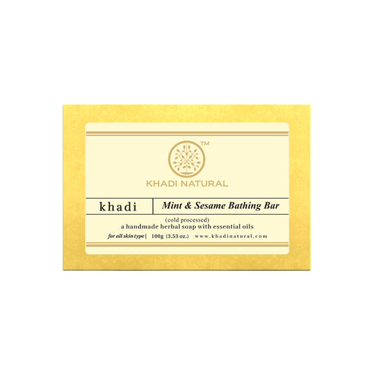 Khadi Natural Mint & Sesame Seeds Soap - 100gm