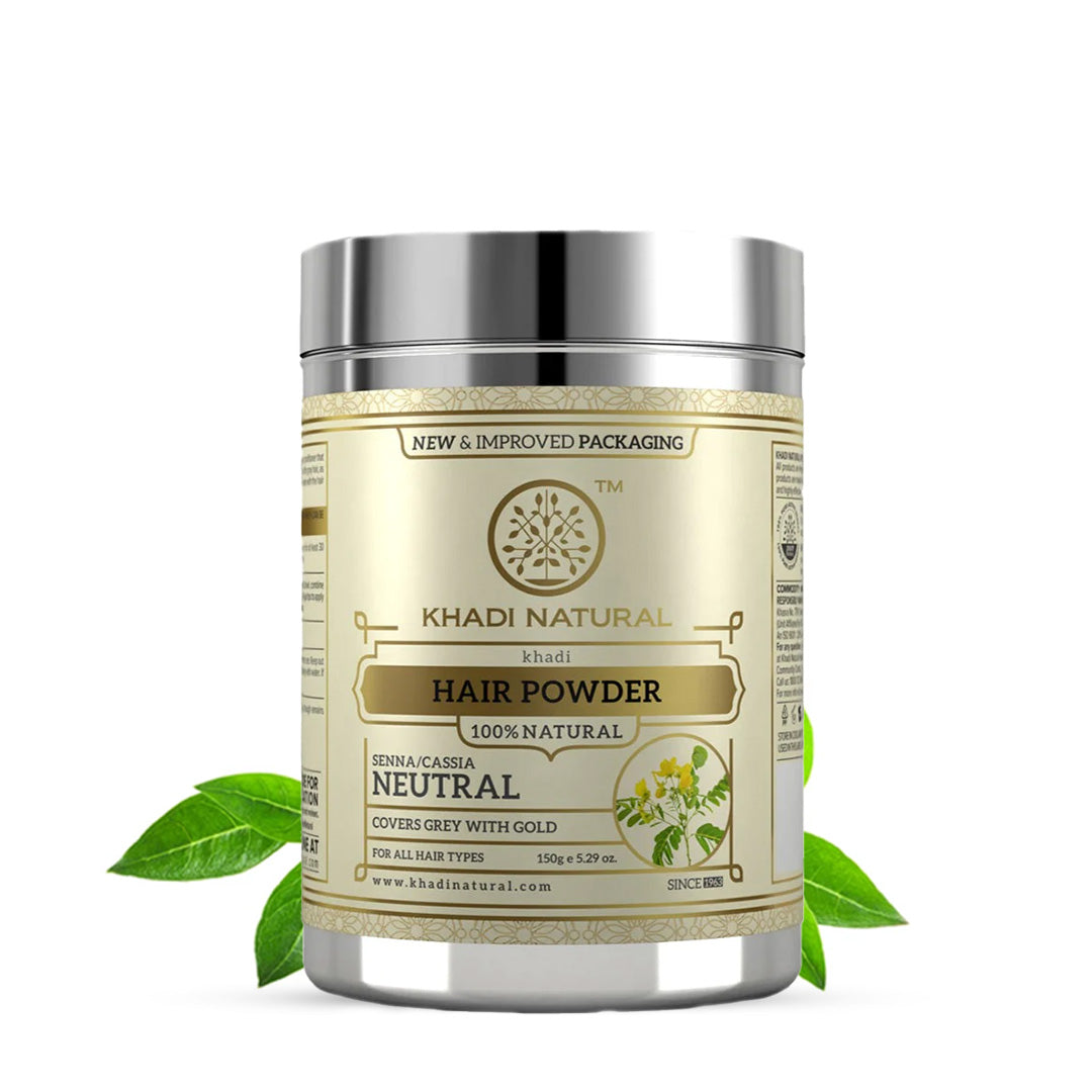 Khadi Natural Neutral Henna (Senna/Cassia) Hair Powder - 150gm 