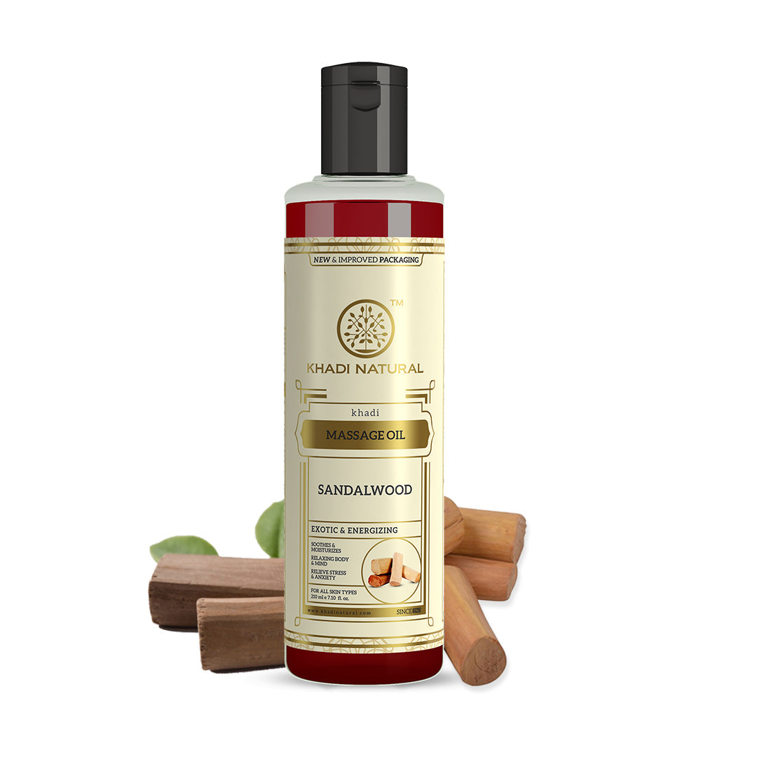 Khadi Natural Sandalwood Massage Oil - 210ml 