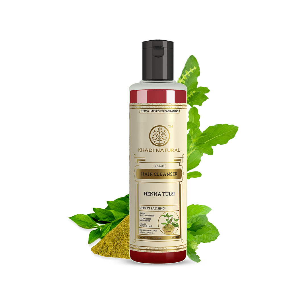 Khadi Natural Henna Tulsi Hair Cleanser - 210ml 