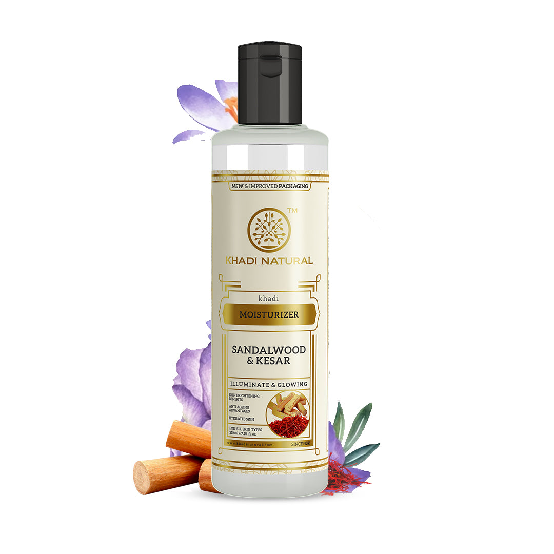 Khadi Natural Sandalwood & Kesar Moisturizer - 210ml 