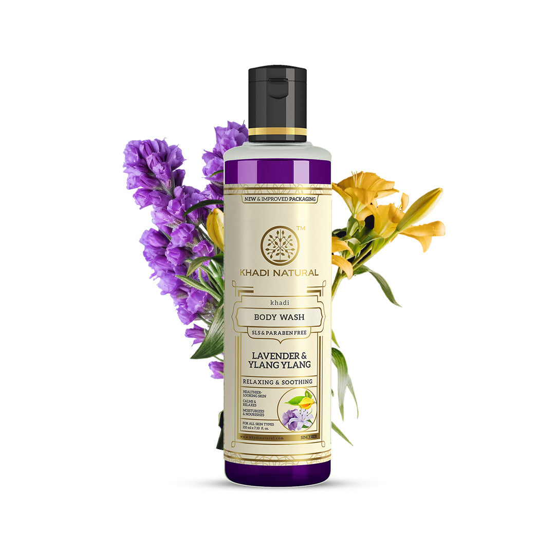 Khadi Natural Lavender & Ylang Ylang Body Wash - 210ml 