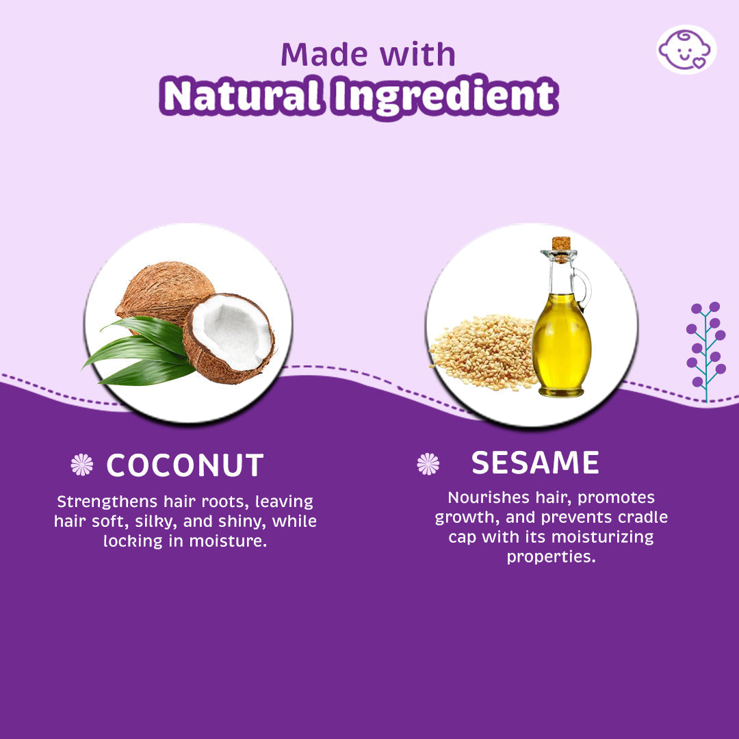 Khadi Natural Baby Hair Oil with Coconut and Sesame Oil for Hair Growth - 150ml 