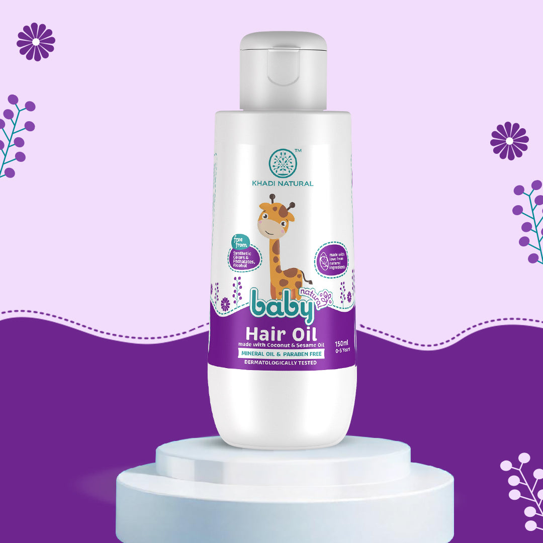 Khadi Natural Baby Hair Oil with Coconut and Sesame Oil for Hair Growth - 150ml 
