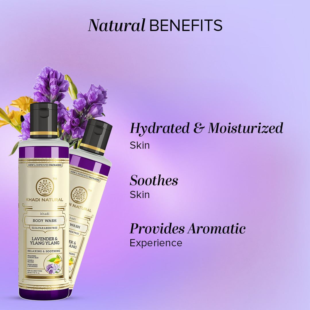 Khadi Natural Lavender & Ylang Ylang Body Wash - 210ml 