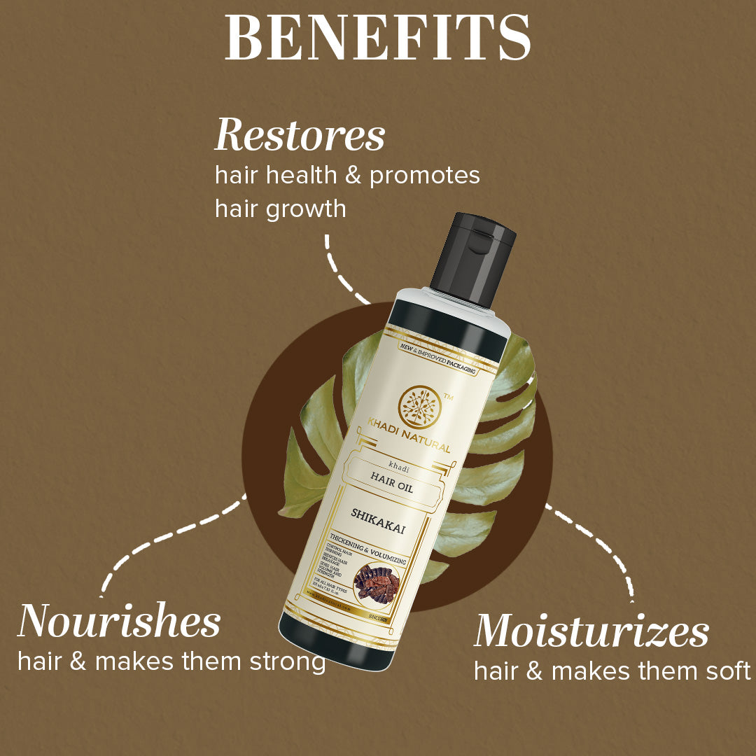 Khadi Natural Shikakai Hair Oil - 210ml 