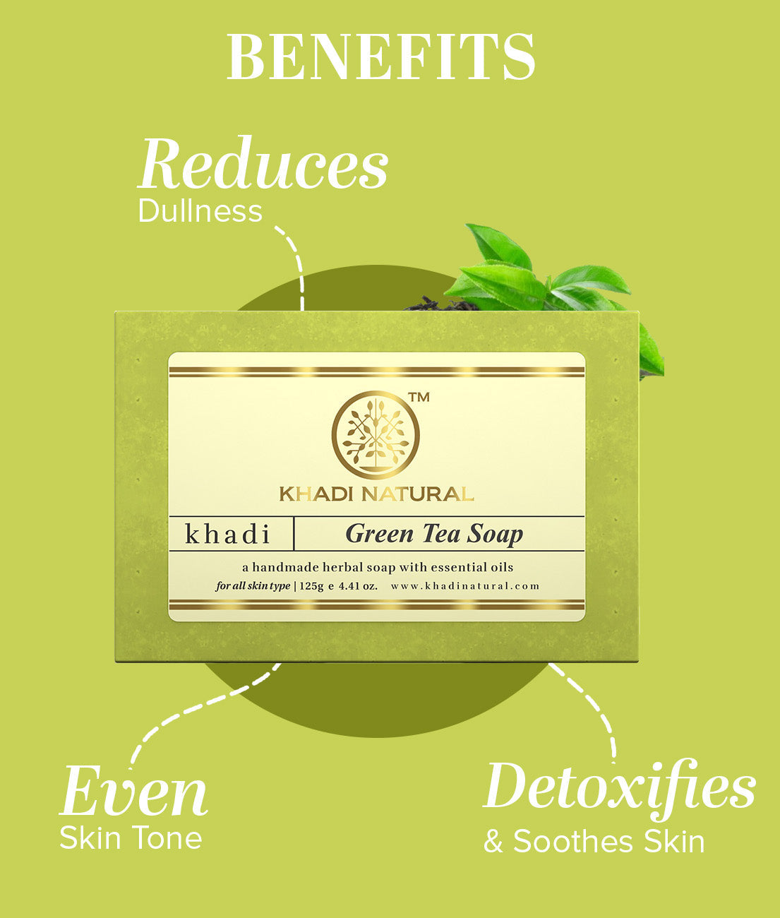 Khadi Natural Green Tea Soap Combo Pack Of 8 – 125gm Each 